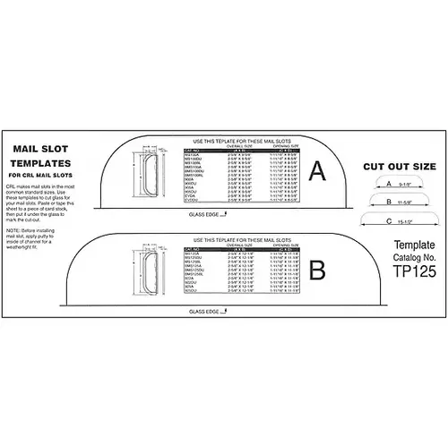Mail Slot Template Satin Anodized Mail Slot Template Satin Anodized
