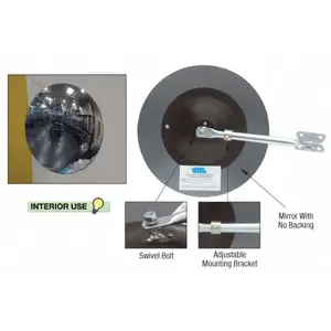 CRL TPLX18 18" Diameter Indoor Clear Acrylic Convex Mirror