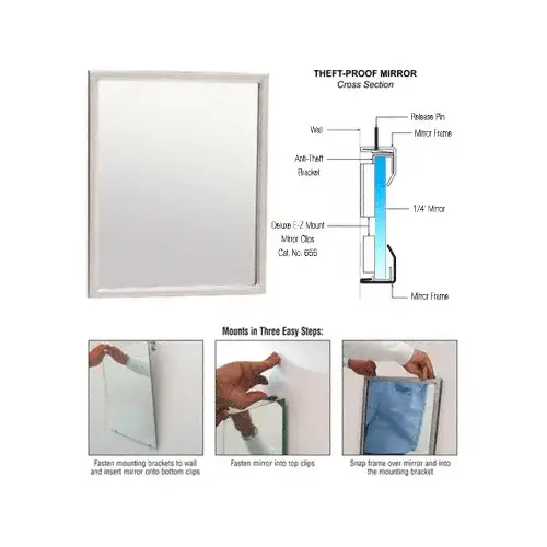 Custom Stainless Steel Theft-Proof Mirror Frame