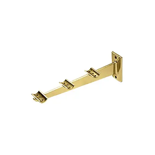 Polished Brass 12" Tray Slide Shelf Bracket