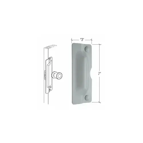 7" Gray Latch Shield for Flush Mounted Doors
