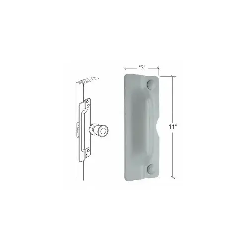 11" Gray Latch Shield for Flush Mounted Doors