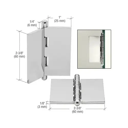 UV Large Flat Glass-to-Glass Hinge Chrome UV Large Flat Glass-to-Glass Hinge Chrome