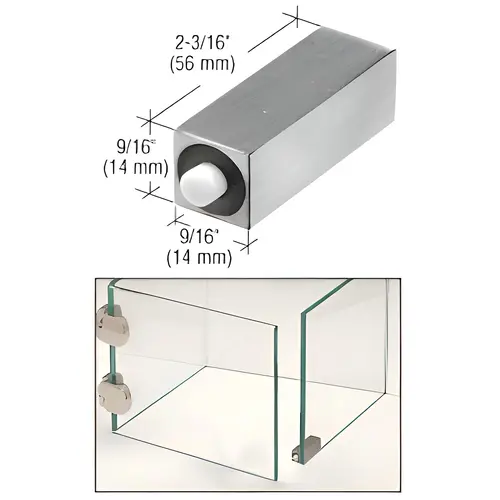 Brushed Stainless Soft Force UV Bond Door Damper Brushed Stainless Soft Force UV Bond Door Damper
