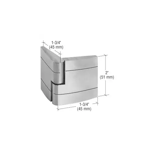 Brushed Stainless Right Hand UV Designer Glass-to-Glass Hinge Brushed Stainless Right Hand UV Designer Glass-to-Glass Hinge