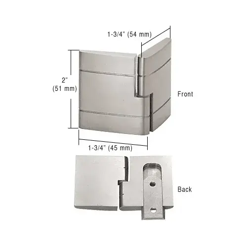 Brushed Stainless Left Hand UV Designer Glass-to-Wood Hinge Brushed Stainless Left Hand UV Designer Glass-to-Wood Hinge