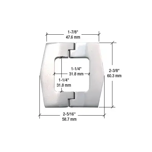 Right Hand UV Open Angle Hinge Satin Aluminum Right Hand UV Open Angle Hinge Satin Aluminum