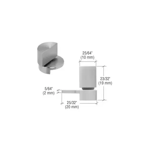 Small Brushed Stainless UV Glass-to-Glass Swing Hinge Pair