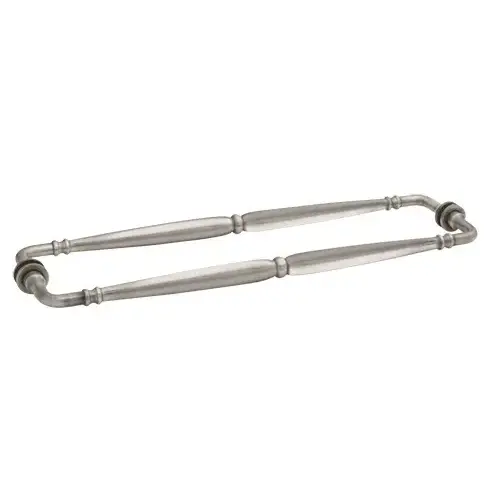 Brushed Nickel Victorian Style 18" Back-to-Back Towel Bar Brushed Nickel Victorian Style 18" Back-to-Back Towel Bar