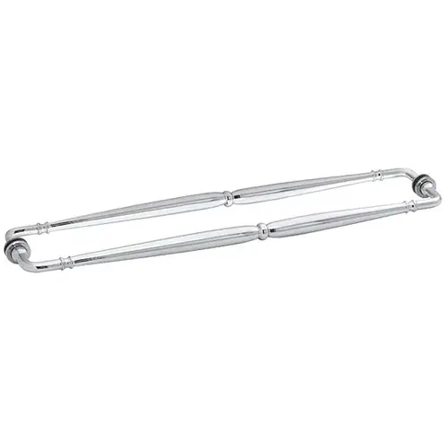 Polished Chrome Victorian Style 24" Back-to-Back Towel Bar Polished Chrome Victorian Style 24" Back-to-Back Towel Bar