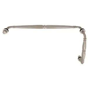 CRL V1C8X18BN Brushed Nickel Victorian Style Combination 8" Pull Handle 18" Towel Bar