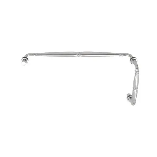 Polished Chrome Victorian Style Combination 8" Pull Handle 18" Towel Bar Polished Chrome Victorian Style Combination 8" Pull Handle 18" Towel Bar