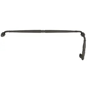 CRL V1C8X240RB Oil Rubbed Bronze Victorian Style Combination 8" Pull Handle 24" Towel Bar