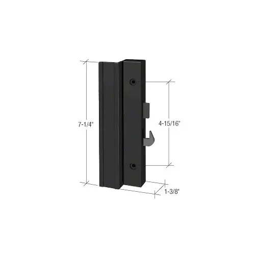 Low Profile Black Plastic Hook - Style Surface Mount Handle; 4-15/16" Screw Holes Low Profile Black Plastic Hook - Style Surface Mount Handle; 4-15/16" Screw Holes