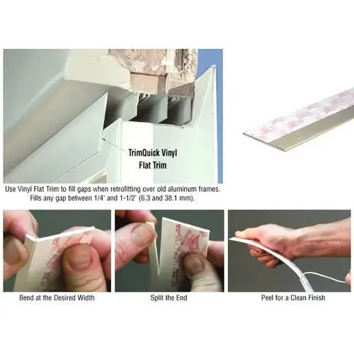 Almond 1-3/4" Flat Vinyl Trim - 144" Stock Length Almond 1-3/4" Flat Vinyl Trim - 144" Stock Length