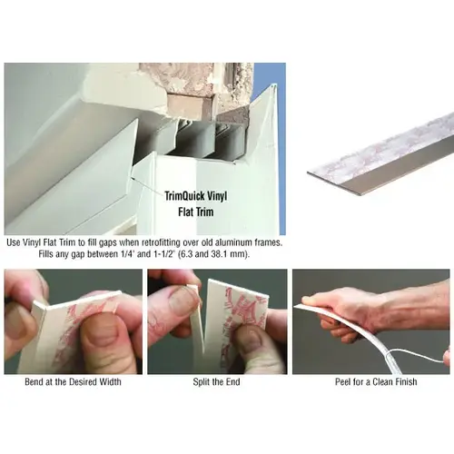 Tan 1-3/4" Flat Vinyl Trim - 144" Stock Length Tan 1-3/4" Flat Vinyl Trim - 144" Stock Length