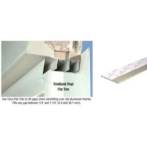 Almond 2-1/4" Flat Vinyl Trim - 144" Stock Length Almond 2-1/4" Flat Vinyl Trim - 144" Stock Length