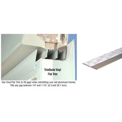 Tan 2-1/4" Flat Vinyl Trim - 144" Stock Length