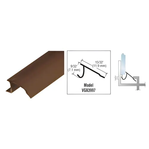 Bronze Snap-In Vinyl Glazing Bead - pack of 20 Bronze Snap-In Vinyl Glazing Bead - pack of 20