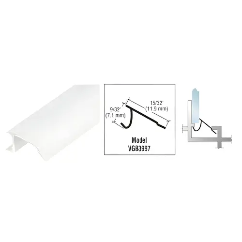 White Snap-In Vinyl Glazing Bead - pack of 20 White Snap-In Vinyl Glazing Bead - pack of 20