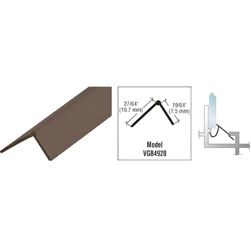 Bronze Snap-In Vinyl Glazing Bead - pack of 20 Bronze Snap-In Vinyl Glazing Bead - pack of 20