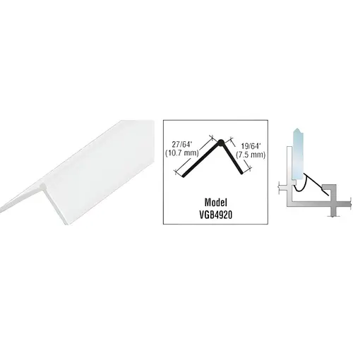 White Snap-In Vinyl Glazing Bead - pack of 20 White Snap-In Vinyl Glazing Bead - pack of 20