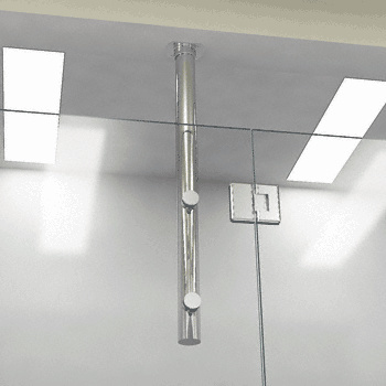 CRL VPK33CH Polished Stainless Steel 33" Two Point Vertical Post System
