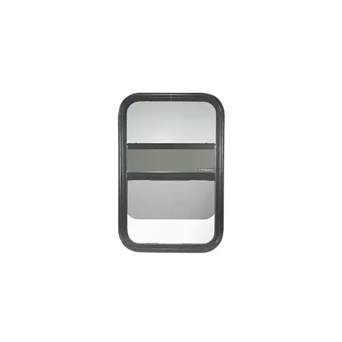 Universal Non-Contoured Vertical Lift Slider Window 19-1/4" x 29-1/4" with 2-1/4" Trim Ring Black Universal Non-Contoured Vertical Lift Slider Window 19-1/4" x 29-1/4" with 2-1/4" Trim Ring Black