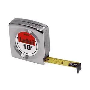 Lufkin W9210 Tape Measure: 10 ft Long, 1/2" Width, Yellow Blade Chrome