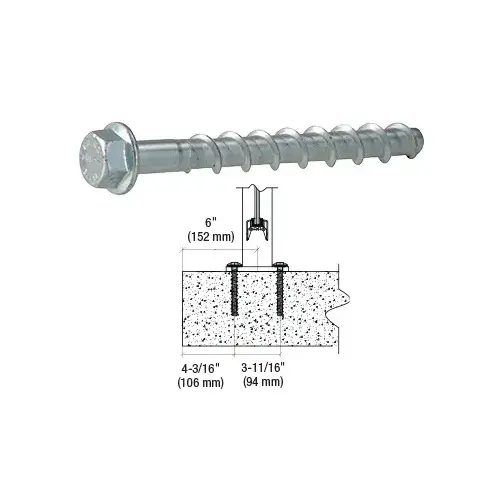 Carbon Steel KWIK HUS-EZ 3/8" x 4" Anchor