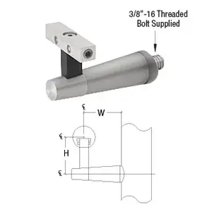 CRL Blumcraft WBNNBBS Pacific Series Brushed Stainless Post Mounted Hand Rail Bracket