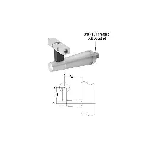 Pacific Series Satin Anodized Aluminum Post Mounted Hand Rail Bracket Pacific Series Satin Anodized Aluminum Post Mounted Hand Rail Bracket
