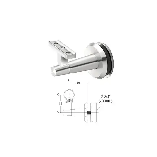 Pacific Series Polished Stainless Glass Mounted Hand Rail Bracket Pacific Series Polished Stainless Glass Mounted Hand Rail Bracket