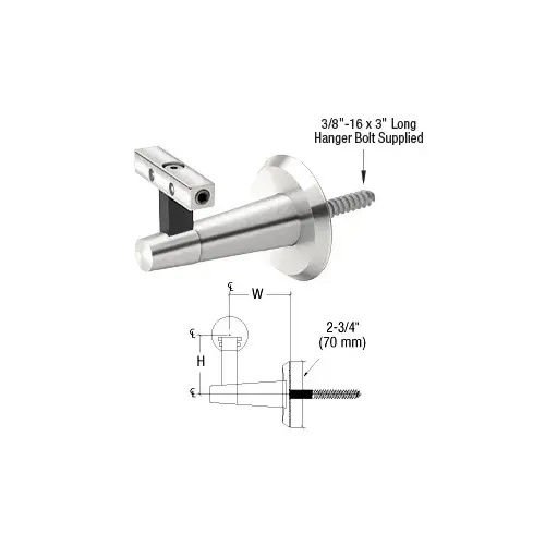 Pacific Series Polished Stainless Wall Mounted Hand Rail Bracket Pacific Series Polished Stainless Wall Mounted Hand Rail Bracket