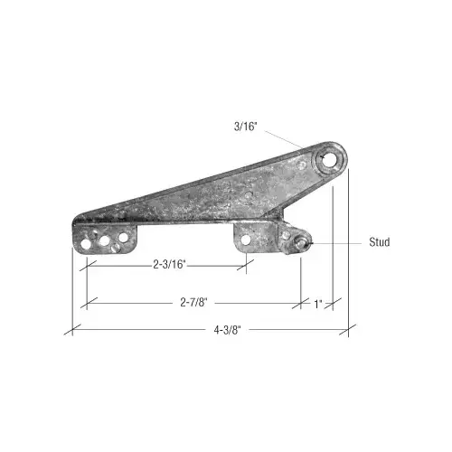 4-3/8" Awning Window Vent Hinge Gray 4-3/8" Awning Window Vent Hinge Gray