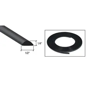 CRL WLS466 Black Windshield Gasket Locking Strip for 1973-1990 Chevy/GMC Truck and Blazer - 16'/Roll