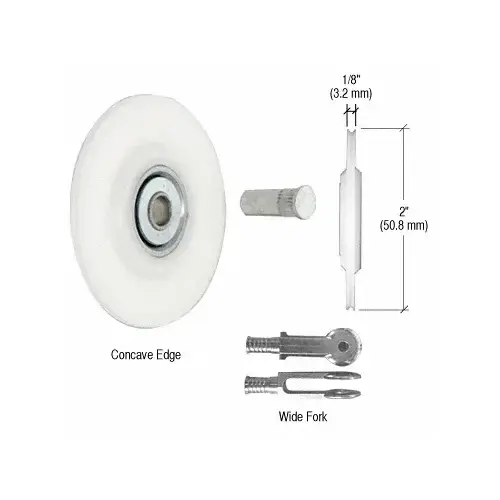 Nylon Concave Edge Replacement Wheel - 2" x 1/8"