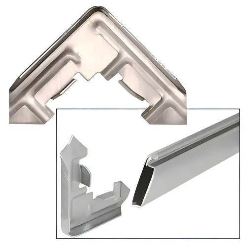7/16" Aluminum Corner For WSF17 Series Screen Frame Mill