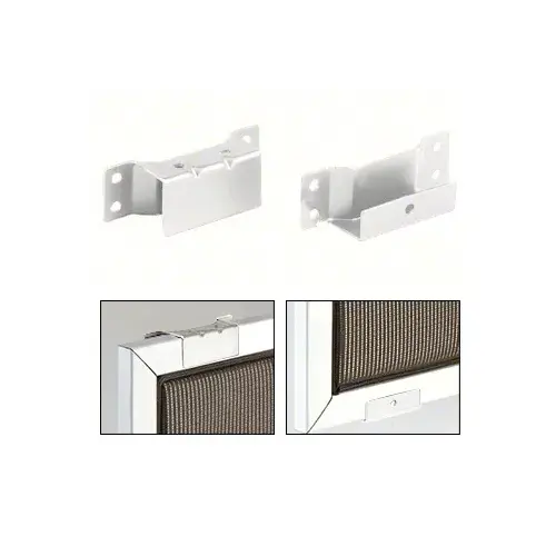 White Solar Screen Hanger Brackets - pack of 2 White Solar Screen Hanger Brackets - pack of 2