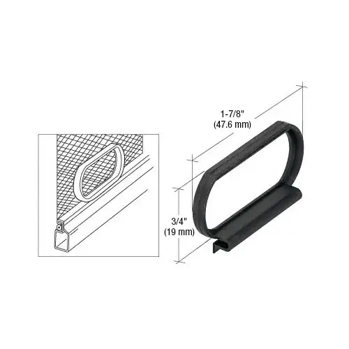 Black Plastic "Loop" Screen Pull Tabs Black Plastic "Loop" Screen Pull Tabs