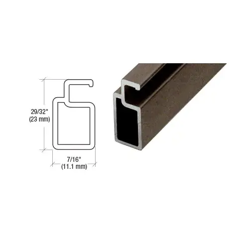 Bronze 29/32" x 7/16" Heavy Wall Extruded Screen Frame - 144" Bronze 29/32" x 7/16" Heavy Wall Extruded Screen Frame - 144"