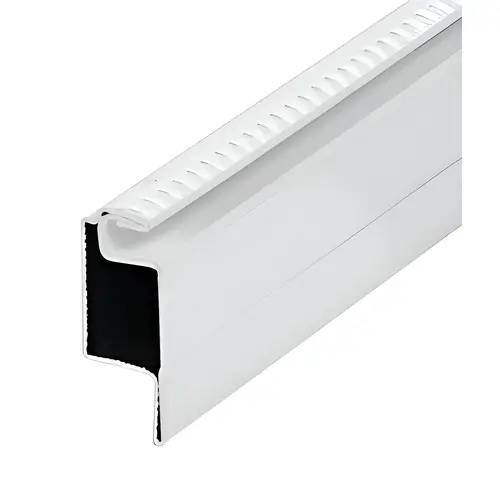 White 5/16" Roll Formed Aluminum Standard Lip Screen Frame -  60" Length
