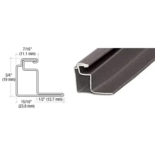 Bronze 1/2" Roll Formed Aluminum Standoff Screen Frame - 144" Bronze 1/2" Roll Formed Aluminum Standoff Screen Frame - 144"