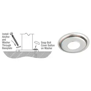 CRL WSHR1-XCP50 Stainless Steel Button Washer - pack of 50