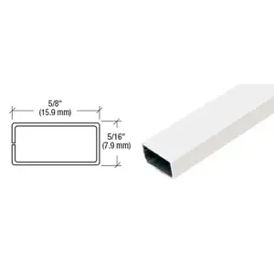 CRL WSSB58W White 5/8" x 5/16" Roll Formed Aluminum Spreader Bar 146" Stock Length