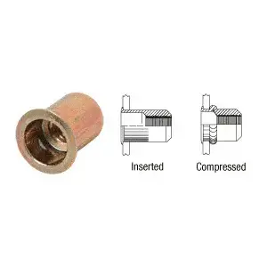 CRL ZRNUT 5/16"-18 Rivet Nut Zinc Plated Steel