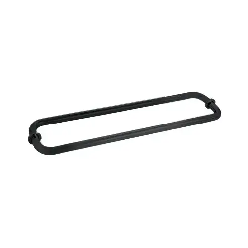 Matte Black 18" BM Series Back-to-Back Tubular Towel Bars with Metal Washers
