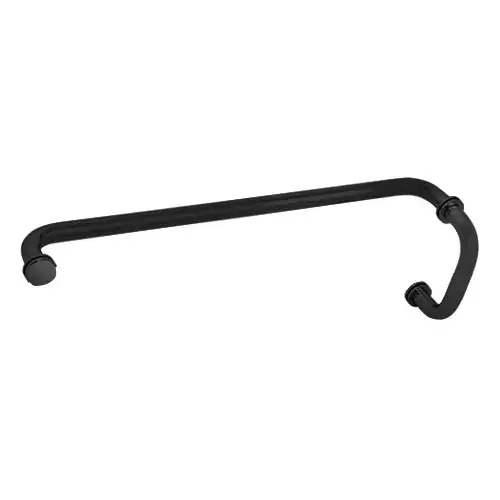 Matte Black 6" Pull Handle and 24" Towel Bar BM Series Combination With Metal Washers Matte Black 6" Pull Handle and 24" Towel Bar BM Series Combination With Metal Washers