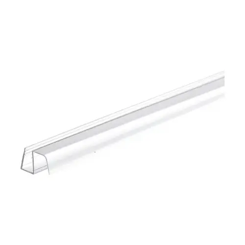 Clear Bottom Wipe with Drip Rail for Cambridge and Crescent Sliding Shower Door System for 3/8" Glass 40" Length Clear Bottom Wipe with Drip Rail for Cambridge and Crescent Sliding Shower Door System for 3/8" Glass 40" Length