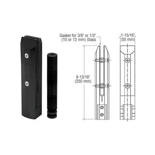 Matte Black One-Piece Core Mount Frameless Windscreen Clamp